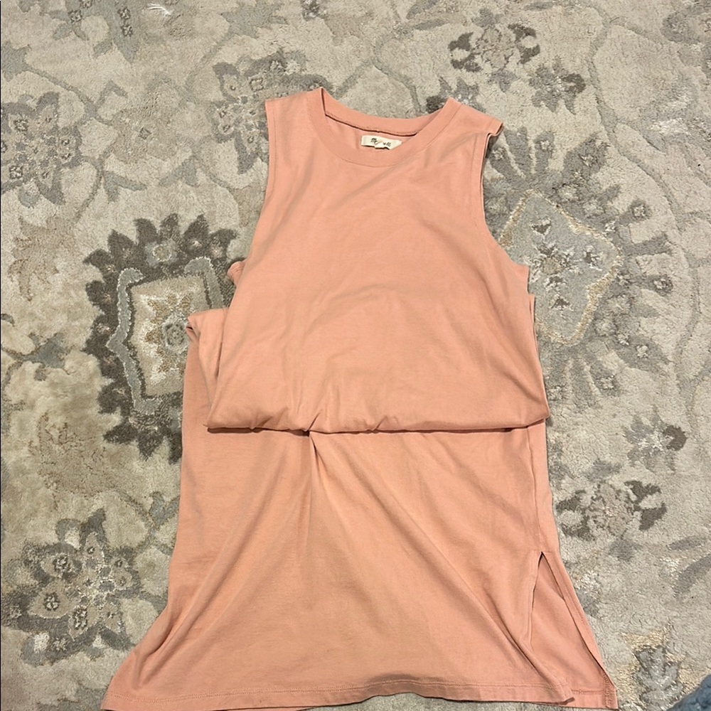Orange/nude Midi Dress